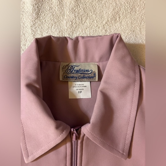 Pink Utility Jacket with Collared Neckline and Elastic Cuffs - Picture 2 of 4